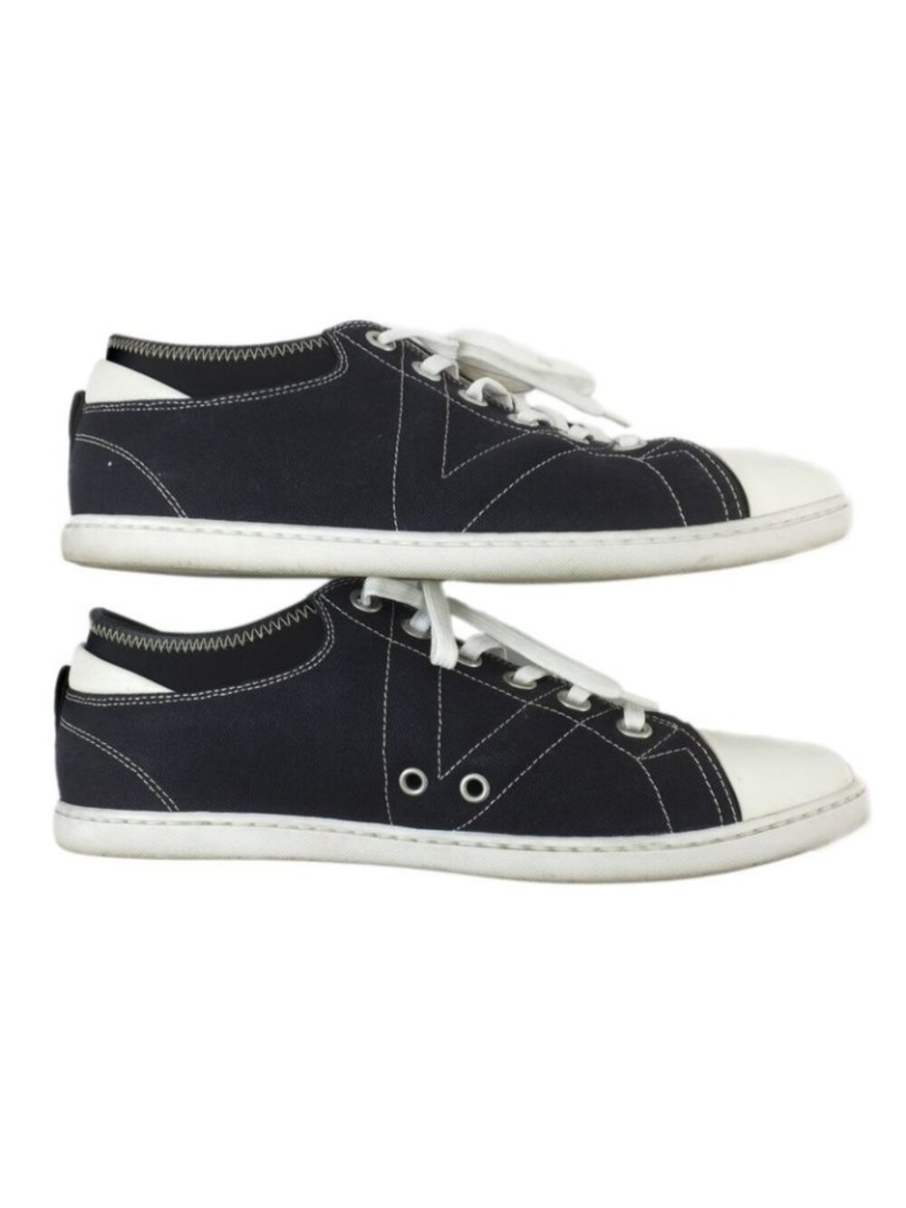 Louis Vuitton Low Cut Sneakers Navy Size 7 White - Picture 8 of 10